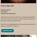 NTPL Poetry Open Mic Poster